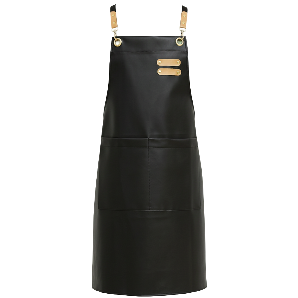 סינר עור שחור