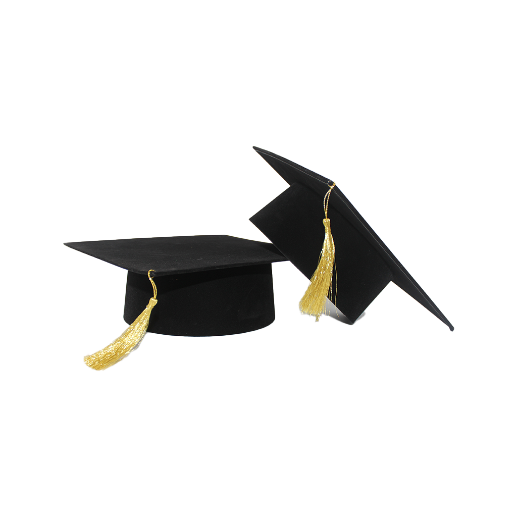 כובע טקס סיום קטיפתי