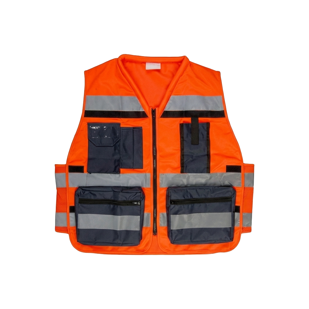 אפוד זוהר עם כיסים